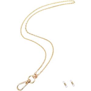 Lanyards for ID Badges Necklace Chain Lanyard for Keys Gold Stainless Steel ID Badge Holder