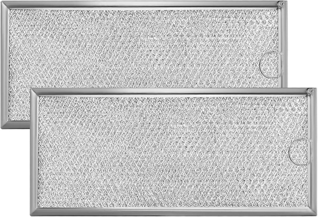 2 Pack Microwave Grease Filter Compatible with Whirlpool and GE Microwaves - WB06X10596 Microwave Oven Grease Filter Approx 13" x 6" by AMI PARTS