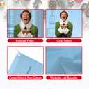 Buddy The Elf Christmas Door Cover, Omg Santa I Know Him Porch Sign for Outdoor Decorations, Funny Elf Photo Booth Background Banner, Christmas Party Decor Supplies, 70.8x35 Inch