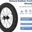 12/14/16/18/20 Inch Kids Bike Front Wheels Replacement with Solid Air Rubber Tire and Inner Tube, Bicycle Bike Wheels Don't Fit with Huffy Bike(13 Inch Wrench Included)