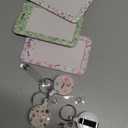 3 Set Floral Pattern ID Badge Holder with Retractable Reel, Retractable ID Badge Holders with Clip Name Badge Holders for Teacher Nurse Doctor Student Office Workers (Small Flower)