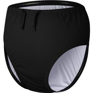 Adult Special Needs Reusable Swim Diapers Waterproof Leakproof Cloth Diaper Cover for Incontinence Unisex Black S