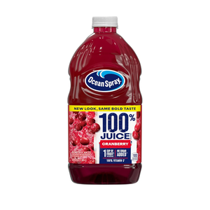 Ocean Spray® 100% Juice, Cranberry, 64 Fl Oz Bottle (Pack of 8) best before 05 may 2026 