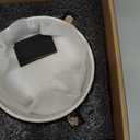 LE TAUCI Dog Bowl Set with Acacia Wood Stand - 1.5-Cup Ceramic Puppy Bowls for Small Dogs, Dual Food and Water Bowls with Weighted Non-Slip Base (Fireworks+Clover)