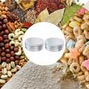 20 Pcs 2 Ounce Aluminum Tin Jar, 60 ML Refillable Tin Container, with Screw Lid, for Storing Spices, Candies, Candles, Silver