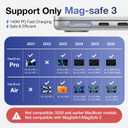 Magnetic 3 Cable USB-C 6.6FT Compatible with M5/M4/M3/M2 MacBook Air Pro Charger, 140W Safe 3 Cable for MacBook Air (13"/15" 2026/2025/2024/2023/2022), Pro (16"/14" 2026/2025/2024/2023/2021), White
