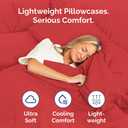 Standard Pillow Cases Set of 4 - Ultra Soft Hotel Quality Pillowcase Covers - Comfy Cozy Bedding for Women, Men, Kids & Teens - Machine Washable Pillow Protectors - 4 Piece Set - Standard Size Red