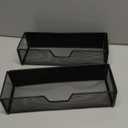 Magnetic Basket Organizer Holder for Fridge Magnetic Shelf Magnetic Storage Bin Box Containers for Refrigerator Whiteboard Classroom Magnetic Organizer (2 PCS, Black)