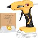 Mini Size Cordless Hot Glue Gun Compatible with DeWalt 20V Battery (Battery NOT included), Handheld Wireless Powered Glue Gun Kit with 30PCS 0.27 Glue Sticks for Arts Crafts DIY Quick Home Repairs