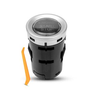 Ignition One-Button Starter Stop Switch Replace 35881-TG7-A03 Fit for Honda Pilot Ridgeline Passport Fit Ex/Ex-L 2016-2019 Replace 35881-TG7-701 35881-TG7-702 35881-TG7-A01, Matte Silver Edge
