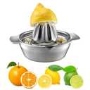 Lemon Orange Squeezer, Manual Juicer Stainless Steel Citrus Juicer Hand Press Lemon Squeezer with Bowl Juicer Strainer