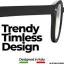 grinderPUNCH Classic Reading Glasses for Women and Men Stylish Lightweight Readers Round Readers for Women and Men (Black)