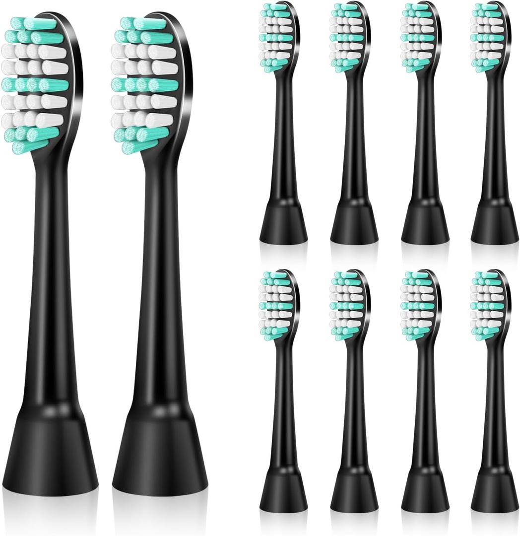 Replacement Toothbrush Heads for AquaSonic Electric Toothbrush, Compatible AquaSonic Black Series/Vibe Series/Duo Series Pro Electric Toothbrush, 10 Pack