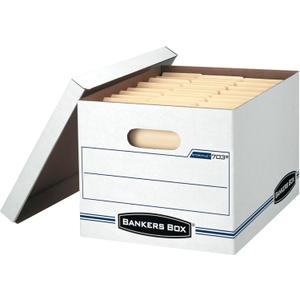 Bankers Box 6-Pack Basic Duty File Storage Boxes with Lids, Letter/Legal, STOR/FILE, (57036-04)