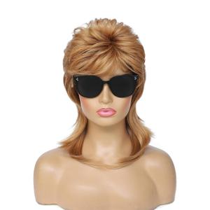 Adequate Mullet Wig for Women, Joe Dirt,Emo Wig,80s Costumes Fancy Party Accessory Cosplay, Halloween x (StrawberryBlonde)(12 x 5 x 3 inches)