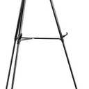 Amazon Basics High Boardroom Aluminum Flipchart Whiteboard and Display Easel Stand with Adjustable Height Telescope Tripod, 35 x 2 x 28 Inches, Black