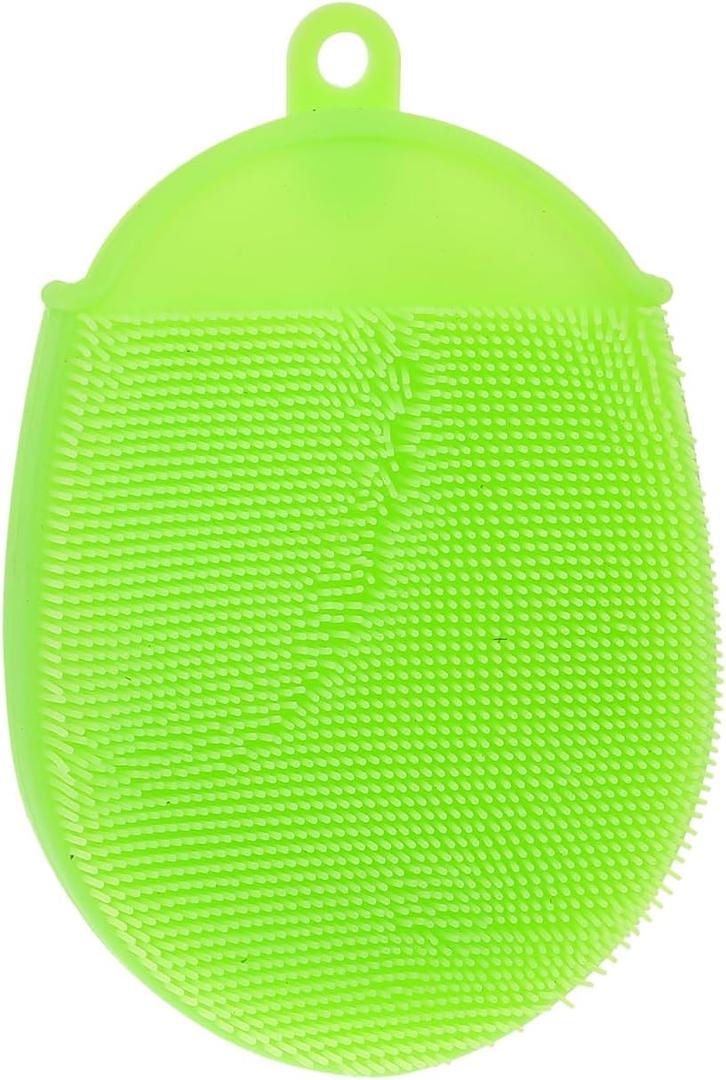 Silicone Scrubbers Shower Scrub Glove Spa Massage Bath Mitt Shower Body Skin Massager Exfoliating Scrubbers Dead Skin Remover Brush Body Brush Gloves Bath Brush Green