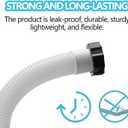 2-Pack 1.5-Inch Diameter Pool Hoses, 59-Inch Replacement Hoses Compatible with Above Ground Pool Pumps, Fits 1500 to 2500 GPH Filter Pumps, Sand & Saltwater System