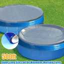 Winter Cover Sealer for Above Ground Pool Covers - Ultra Long 16''  500ft for Above Ground Windproof Stretchable, PE Airtight Anti-UV Pool Cover Saver Wrap for Keeps Swimming Pool Clear - Blue (Small)