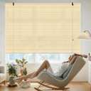 Bamboo Blinds for Door Window - Bamboo Roll Up Shades for Windows 42Wx72L Light Filtering Bamboo Roller Shades for Indoor Outdoor Home Patio Porch