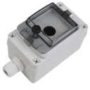 Outdoor IP66 Single-Hole Push Button Switch Box, 22Mm Waterproof Control Enclosure with Shield, Gray Plastic Housing