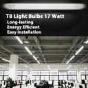 Konideke 24 Inch F17T8/865 Fluorescent Bulb Daylight 6500K, 17 Watt T8 Light Bulb, 2 Foot Fluorescent Light Bulb, 1460 lumens, G13 Medium Bi-Pin Cap 8 Pack