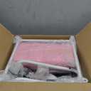 Rolling Stool and 4 Wheels with Brakes Rolling Chair for Home Office Garage Shop Roller Seat Water-Proof High Density Cushion and Steel Pink (Middle)