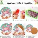 mrpwnle 8 Pack Diamond Art Coasters Kits - Ocean Diamond Painting Coasters Kit Set with Holder Cork Pads, DIY Non Slip Coaster Craft Kits for Adults Beginners Ideal Gifts