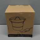 Double Wall Ice Bucket with Thermometer, Metal Wine Chiller Bucket with Lid & Scoop - for Champagne, Wine, Cocktails and Parties, Large Insulated Ice Holder - Perfect for Home & Outdoor Use,Black