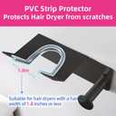 Hair Dryer Holder, Hair Dryer Holder Wall Mounted, Self Adhesive Blow Dryer Holder, Stainless Steel Hair Dryer Stand, Hairdryer Holder for Bathroom Black BANJEKT, Black 2