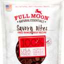 Full Moon All Natural Human Grade Dog Treats, Essential Beef Savory Bites, 14 Ounce (EXP 03/30/26)