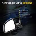 Dasbecan Side Rear View Mirror Compatible with 2020-2024 Tesla Model Y Door Rearview Mirror Heated Power Glass Mirror Memory Power Folding Driver Left 1594111-00-C 159411100C(13pin Deep Blue)