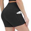 ALONG FIT Women High Waisted Biker Shorts Tummy Control Workout Yoga Shorts with Pockets Athletic Workout Running (Small, Mulberry)