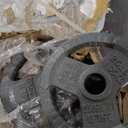 Fitvids Cast Iron Plate Weight Plate for Strength Training and Weightlifting, 2-Inch Center, 25LB (Set of 2)