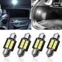DE3175 DE3021 31mm Festoon LED Bulbs, 9-30V Extremely Bright Canbus Error Free, 6000K Xenon White for Dome Map Door License Plate Lights
