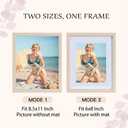 LYYYXGYP 8.5x11 Diploma Certificate Frame, Wooden Wall Mount and Tabletop Picture Frame Display 6x8 Photo with Mat or 8.5 x 11 Document Set of 3
