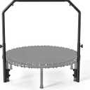 BCAN Adjustable Handle Bar Accessory for 40"/48'' Fitness Trampolines, 4 Levels Adjustable(2'6" ~3'5"), Foam Handles, Easy Assembly(Trampoline Not Included)