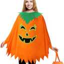 Snwquik 3 Pcs Pumpkin Costume for Adult,Glow in the Dark Pumpkin Costume Women with Headband/Bag,Pumpkins Halloween Costume Dress Up, Standart Seza
