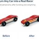 6 x Derby Car Sticker Set for Pinewood Car DerbyStyle Cars, Racing Numbers Flags Flames Animals Wings Lights Decals, Peel & Stick Waterproof Vinyl, 6 Sheets