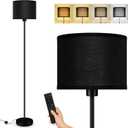 Floor Lamps for Living Room, Stepless Dimmable Floor Lamp with Remote, 2700K-6500K Colors Temperature & Brightness Adjustable,10W/1200LM Black LED Floor Lamp, Modern Standing Lamp for Bedroom/Office