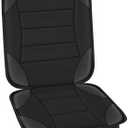 Sinvitron Car Seat Protector for Child Car Seat - Waterproof Non-Slip Leather Mat with 2 Mesh Pockets, Universal Seat Cover for Baby, Pets & Vehicles (1-Pack, Black)