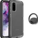 LifeProof Next Series Case for Samsung Galaxy S20 (Not for The Plus Model) & Phone Ring Holder Kickstand - Bundle - Black Crystal