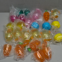 Alaeseje 24 Pack Easter Plastic Fillable Containers,Clear Carrot Bunny Chick Shaped Treat Containers,Colorful Diamond Eggs for Easter Hunt Party,Basket Stuffers Filler