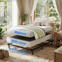 Twin Box Spring 5 Inch Low Profile, Robust Metal Bed Base, 1500 lbs Weight Capacity, Washable Fabric Casing, Quick Assembly