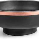 Large Cast Stone Decorative Bowl for Home - Fruit Bowl for Kitchen Counter - Modern Key Bowl for Entryway Table Decor - Hand-Poured Pedestal Bowl for Keys