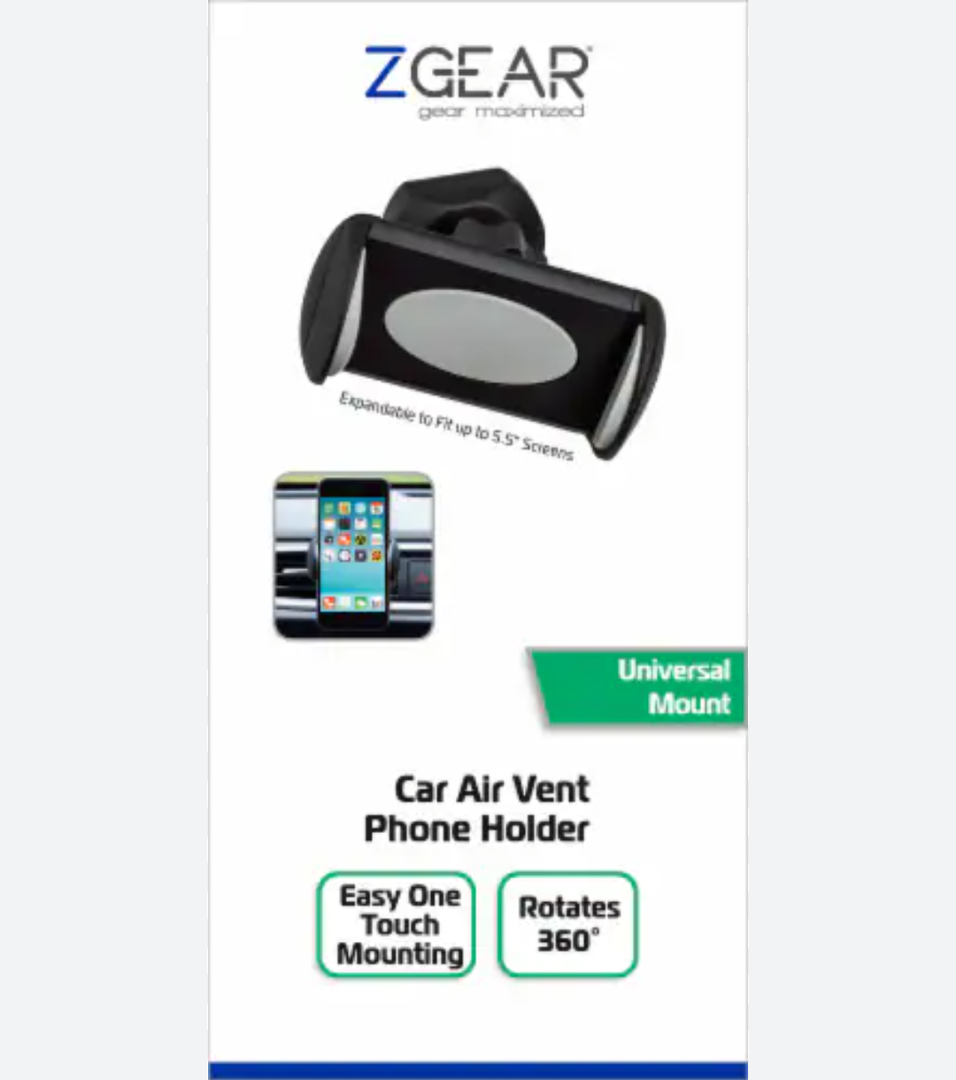 The ZGear Car Vent Phone Holder, Easy One Touch Mounting, Rotates 360°