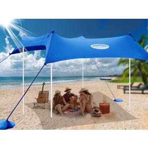 UMARDOO Family Beach Tent Canopy Sun Shade Portable 1010FT, Large Wind Resistance Beach Sun Shelter Easy Setup with Packable Carry Bag for Outdoor Travel UPF 50+ (Blue) (10X10 FT. 4Poles) UMARDOO Family Beach Tent Canopy Sun Shade Portable 1010FT, Large Wind Resistance Beach Sun Shelter Easy Setup with Packable Carry Bag for Outdoor Travel UPF 50+ (Blue) (10X10 FT. 4Poles)
