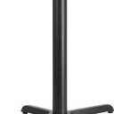 Flash Furniture Beverly 23.75" x 30" Restaurant Table X-Base with 3" Diameter Table Height Column, Commercial X-Base Cast Iron Table Base, Black