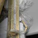 Urban Deco Cylinder Stands for Party, Set of 3 Gold Metal Hexagon Cake Pedestal Stand with Marbled Countertop, Flower Plant Pedestal Stands for Display Parties Wedding Birthday Decor, 3PCS, Gold