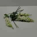 8PCS White Artificial Delphinium Flowers with Clematis Greenery Long Stem Flowers 29.5" Larkspur Artificial Flowers for Wedding Centerpieces Silk Flowers for Home Decor Indoor (White)